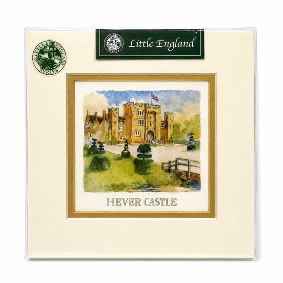 Other - Little England Hever Castle Watercolor Art Print Temple Island England 6.5”